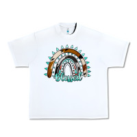 White blessed rainbow cowhide aztec Urban Heavy Tee - Jasminsmagicworld