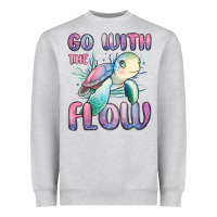Heather Grey go with flow turtle Heavyweight Sweatshirt - MaliasSmallBusiness