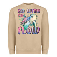 Mushroom go with flow turtle Heavyweight Sweatshirt - MaliasSmallBusiness