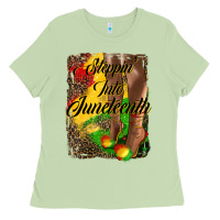 Matcha steppin'  into juneteenth Ladies Tee - HRA Design Shop