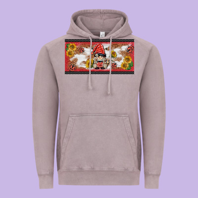 Ladybug Gnomies License Plate Template Vintage Hoodie Designed By Barkaloodesign