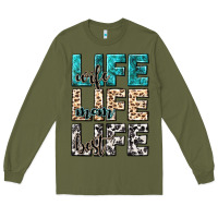 Army Green wife life wife mom life best Long Sleeve Tee - NancyCooperArtShop