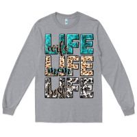 Heather Grey wife life wife mom life best Long Sleeve Tee - NancyCooperArtShop