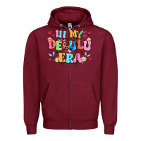 Burgundy in my delulu era Zipper Hoodie - Artiststas