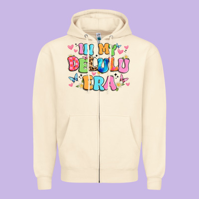 In My Delulu Era Zipper Hoodie Designed By Artiststas