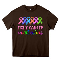 Chocolate Brown fight cancer in all colors Heavy Core Tee - HRA Design Shop