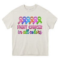 Cream fight cancer in all colors Heavy Core Tee - HRA Design Shop
