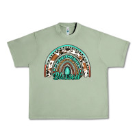 Oil Green blessed western rainbow Urban Heavy Tee - Jasminsmagicworld