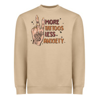 Mushroom more tattoos less anxiety Heavyweight Sweatshirt - MaliasSmallBusiness