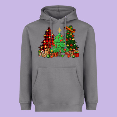 Mexican Christmas Trees Heavyweight Hoodie Designed By Nancycooperartshop