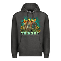 Charcoal Heather Back that thing up Premium Hoodie - HowdyJamesFarm