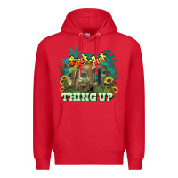 Red Back that thing up Premium Hoodie - HowdyJamesFarm