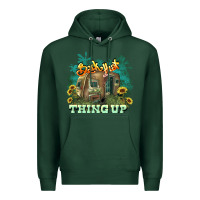 Sports Green Back that thing up Premium Hoodie - HowdyJamesFarm