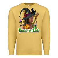 Antique Gold Boss witch afro Premium Sweatshirt - NancyCooperArtShop