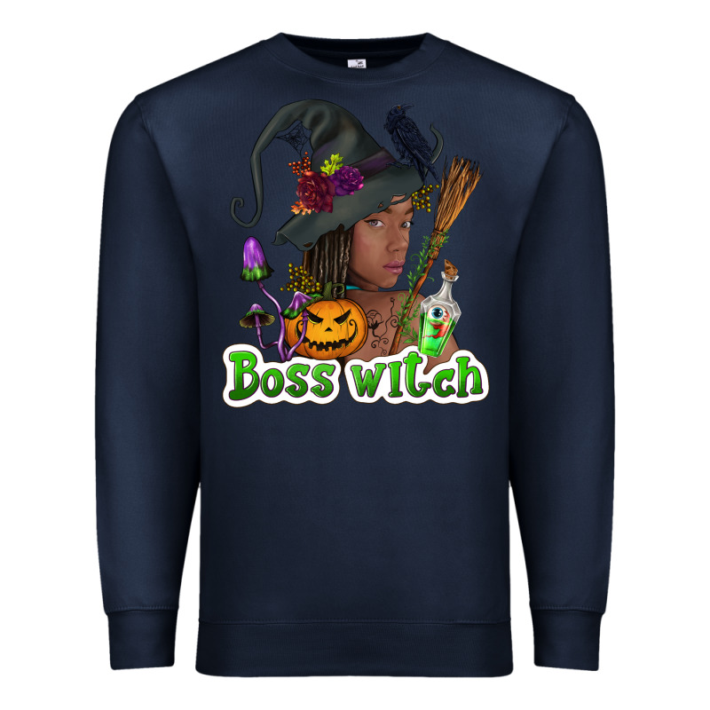Boss Witch Afro Premium Sweatshirt by NancyCooperArtShop | Teevron