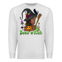 Oatmeal Heather Boss witch afro Premium Sweatshirt - NancyCooperArtShop