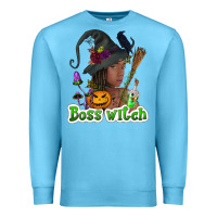 Ocean Blue Boss witch afro Premium Sweatshirt - NancyCooperArtShop