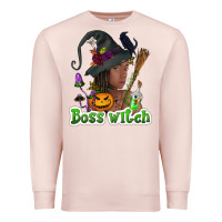 Pale Pink Boss witch afro Premium Sweatshirt - NancyCooperArtShop