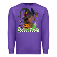 Purple Boss witch afro Premium Sweatshirt - NancyCooperArtShop