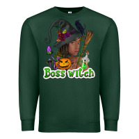 Sports Green Boss witch afro Premium Sweatshirt - NancyCooperArtShop