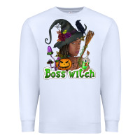 White Boss witch afro Premium Sweatshirt - NancyCooperArtShop