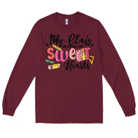 Burgundy my class is full of sweethearts Long Sleeve Tee - MaliasSmallBusiness