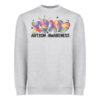 Heather Grey autism awareness Heavyweight Sweatshirt - MaliasSmallBusiness