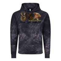Cloud Black Peace Love Wild Cat Head Vintage Hoodie - LillyAllenDesigns