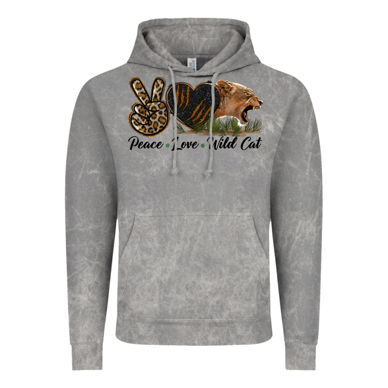 Peace Love Wild Cat Head Vintage Hoodie by LillyAllenDesigns | Teevron
