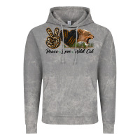 Cloud Rock Peace Love Wild Cat Head Vintage Hoodie - LillyAllenDesigns