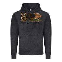 Vintage Black Peace Love Wild Cat Head Vintage Hoodie - LillyAllenDesigns