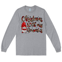 Heather Grey christmas with my gnomies Long Sleeve Tee - JahusDesignShop