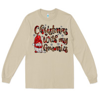 Mushroom christmas with my gnomies Long Sleeve Tee - JahusDesignShop