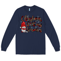 Navy christmas with my gnomies Long Sleeve Tee - JahusDesignShop