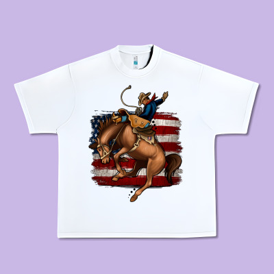 Bucking Bronco Urban Heavy Tee Designed By Jasminsmagicworld