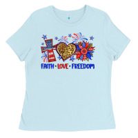 Faith Love Freedom Ladies Tee | Teevron