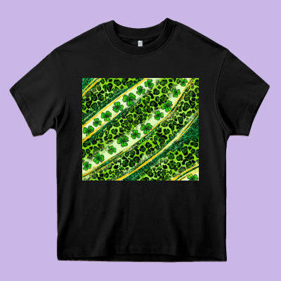 St. Patrick's Day Leopard Tumbler Heavy Core Tee Designed By Neo Western