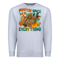 Heather Grey Pumpkin spice everything Premium Sweatshirt - NancyCooperArtShop