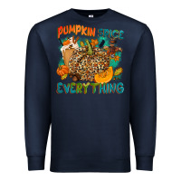 Navy Pumpkin spice everything Premium Sweatshirt - NancyCooperArtShop