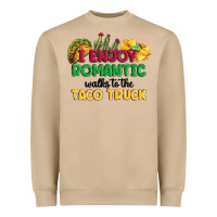 Mushroom i enjoy romantic walks to the taco truck Heavyweight Sweatshirt - MaliasSmallBusiness