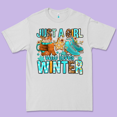 Just A Girl Who Loves Winter Premium Tee Designed By Fadigitalartstudio