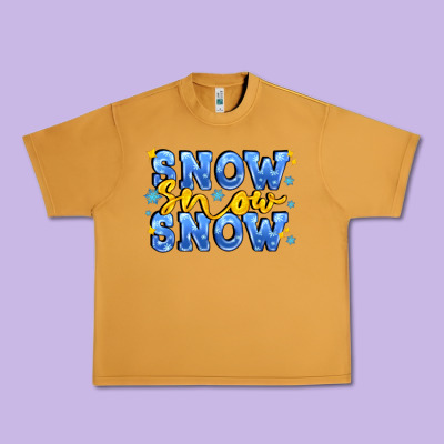 Snow Snow Snow With Sparkle Urban Heavy Tee Designed By Adodesignshop