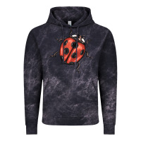 Cloud Black ladybug Vintage Hoodie - BarkalooDesign