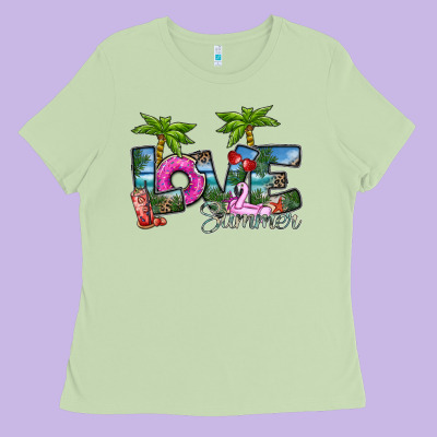 Love Summer Ladies Tee Designed By Sublimationcraftshop