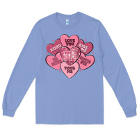 Colony Blue valentines conversation hearts Long Sleeve Tee - MaliasSmallBusiness