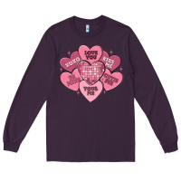 Plum valentines conversation hearts Long Sleeve Tee - MaliasSmallBusiness