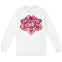 White valentines conversation hearts Long Sleeve Tee - MaliasSmallBusiness