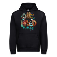 Black One Loved Nurse Urban Hoodie - FaDigitalArtStudio