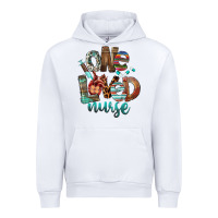 White One Loved Nurse Urban Hoodie - FaDigitalArtStudio