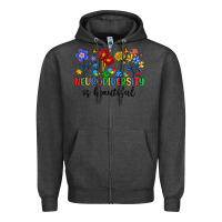 Charcoal Heather neurodiversity is beautiful Zipper Hoodie - Artiststas